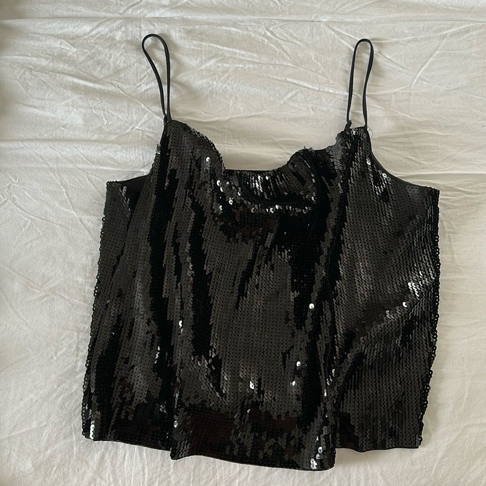 Express sequin top